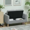 HOMCOM Sofa 2 Sitzer klein Couch mit Armlehne, Stauraum für Produktbild-Vorschau 9