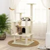 vidaXL Kratzbaum mit Sisal-Kratzsäulen Creme 110 cm Produktbild-Vorschau 9