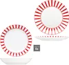 Split rosso strisce 12pcs servizio cena porcellana 6 pers Anteprima dell’immagine prodotto 4