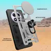 An exploded view of a phone case with labels pointing out its features. Produktbild-Vorschau