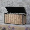 Keter Gartenbox "Sierra" 643L - 144x70x73 cm - Holzoptik Produktbild-Vorschau 4