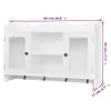 vidaXL Armoire suspendue MDF blanc - Étagères murales Voir les images du produit 9