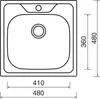 Sinks CLASSIC 480 V 0,5mm matný Náhled obrázku produktu 3