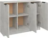 An open cabinet with shelves and doors, showing the interior. Anteprima dell’immagine prodotto