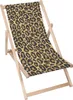 A leopard print deck chair on a white background. Produktbild-Vorschau
