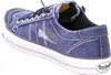 A close-up, side view of a blue Dockers sneaker against a white background. Voir les images du produit