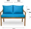 Cuscini per panchina da giardino Blu, Seduta 120x60x7 + Anteprima dell’immagine prodotto 8