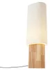Japandi Stehleuchte Holz mit Leinenschirm 90cm Lamel Produktbild-Vorschau 5