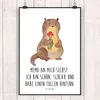 Mr. & Mrs. Panda Bild Otter Blumenstrauß DIN A2 - Weiß - Produktbild-Vorschau 2