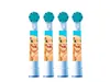 Four toothbrush heads with cartoon characters on a white background. Anteprima dell’immagine prodotto