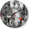 Wanduhr - Rund - Glasuhr - Paris Stadt Zuhause - 30x30cm - Produktbild-Vorschau 1