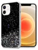 A close-up product shot of a glittery phone case on a white background, with a phone screen visible behind it. Náhled obrázku produktu