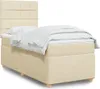 Boxspringbett mit Matratze Creme 90x200 cm Stoff Produktbild-Vorschau 2