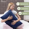 set di 2 copricuscini 100% cotone 40x80 cm blu navy Anteprima dell’immagine prodotto 2