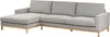BELIANI 4-Sitzer Ecksofa Rechts Grau Stoffbezug mit Breiten Produktbild-Vorschau 4