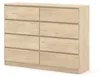 Komoda MAJA S8 140 cm DĄB CREMONA Kredens Kredens wysoki Podgląd zdjęcia produktu 1