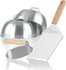 A set of BBQ tools including burger domes, a burger smasher, and a spatula, arranged on a white background. Náhled obrázku produktu