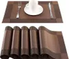 Platzdeckchen（6er Set）-rutschfest Abwaschbar Tischsets, PVC Produktbild-Vorschau 1