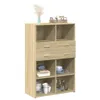 vidaXL Highboard chêne Sonoma 80x42,5x124 cm Matériau Voir les images du produit 3