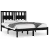 vidaXL Massivholzbett Schwarz Kiefer 200x200 cm -  Betten & Produktbild-Vorschau 8