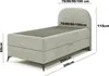 Boxspringbett Gästebett GORGIA 100x200cm Stoff Jasmin Grau Produktbild-Vorschau 3