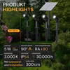 ENOVALITE LED Solar-Gartenstrahler 200 lm warmweiß schwarz Produktbild-Vorschau 18