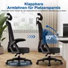 Two office chairs are shown side-by-side, with one demonstrating a reclined position. Produktbild-Vorschau