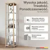 K-Möbel witryna szklana stojąca bukowa (176x37x33 cm) z 4 Podgląd zdjęcia produktu 2