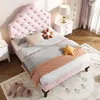 OKWISH Lit Simple 90x200 cm - Lit Ado Capitonné En Velours Voir les images du produit 1