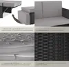 Canapé de jardin CORFOU modulable - noir/gris Voir les images du produit 5