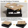 Merax 360° drehbarer Hochglanze Couchtisch, Wohnzimmertisch Produktbild-Vorschau 9