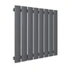 SONNI Flach Heizkörper Seitenanschluss 630x616mm Anthrazit Produktbild-Vorschau 1