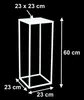 DanDiBo Blumenhocker Metall Weiß Eckig 60 cm Blumenständer Produktbild-Vorschau 2