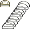 10 stabiler Halbringe D-Ringe silber Produktbild-Vorschau