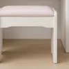 Coiffeuse avec miroir rond et tabouret pour la chambre Voir les images du produit 5