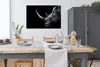 MuchoWow® Poster Nashorn - Tiere - Schwarz - Weiß - Porträt Produktbild-Vorschau 3