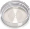 The inside of a silver metal lid with concentric circles. Produktbild-Vorschau