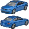 Two views of a blue Audi S4 model car. Voir les images du produit