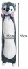 Kruzzel 24714 Plyšový vankúš Pes, 70 cm, šedobiela Náhľad obrázku produktu 6