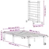 vidaXL Rám postele bez matrace Skládací černý 90x200 cm Náhled obrázku produktu 7