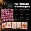 Weihnachtskugeln Set ONBEST Pink 128-teilig – bruchsichere Produktbild-Vorschau 3