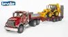 bruder MACK Granite Tieflader und JCB 4CX Baggerlader, Produktbild-Vorschau 11