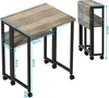 Klappbarer Schreibtisch 63 cm mit Rollen Sandeiche Produktbild-Vorschau 3