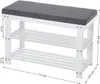 SONGMICS Schuhbank aus Bambus, Schuhregal, 71 x 29 x 49 cm, Produktbild-Vorschau 2