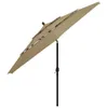 vidaXL Parasol avec mât en aluminium 3 couches Taupe 3,5 m Voir les images du produit 2
