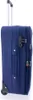 A side view of a blue rolling suitcase against a white background. Anteprima dell’immagine prodotto