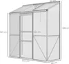 A diagram of a greenhouse with dimensions indicated by text and lines. Produktbild-Vorschau