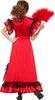 Spaans Mädchen Carmen Flamenco Kleid Rot 140 Produktbild-Vorschau 2