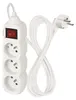 Prodlužovací kabel 2 m / 3 zásuvky / s vypínačem / bílý / PVC / 1 mm2 Náhľad obrázku produktu