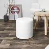 HowHomely | Pufa z tkaniny Bouclé - 35 cm - Biała - Okrągła Podgląd zdjęcia produktu 2